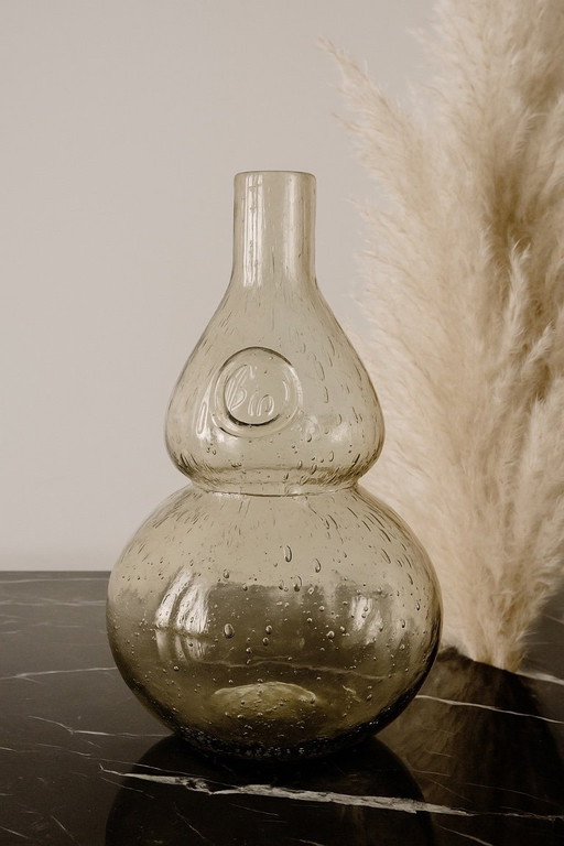 Vase verre bullé Biot