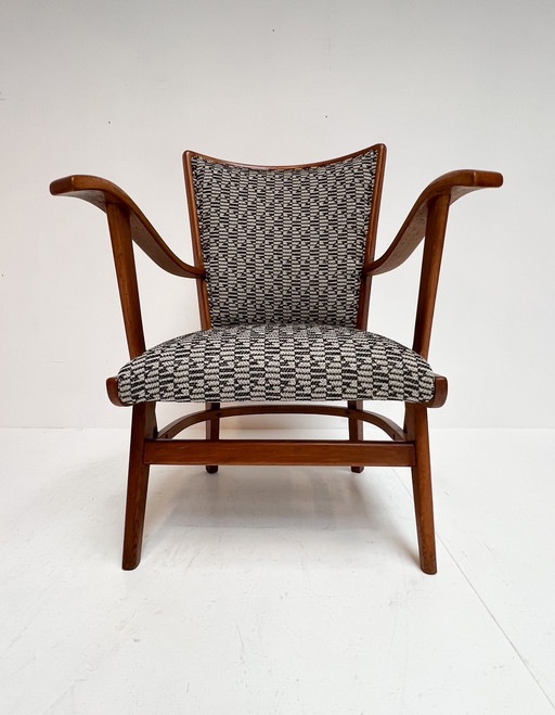 Reupholstered Vintage Armchair, 1960'S