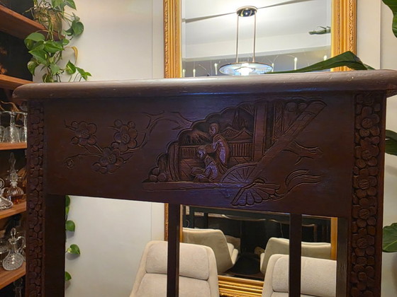 Image 1 of Mesas nido chinas – George Zee & Co (Hong Kong) – madera dura tallada a mano – juego de 4