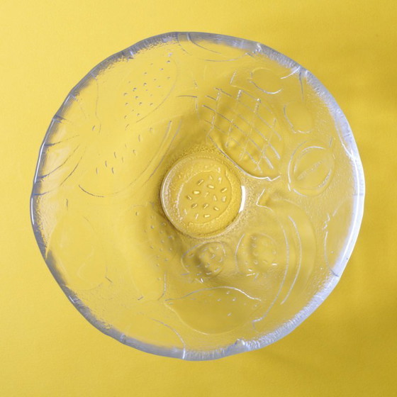 Image 1 of Vintage Kosta Boda Tropic glazen fruitschaal, Scandinavisch fruitdesign / 1989