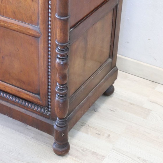 Image 1 of Small antique wardrobe in solid walnut, Italy Mid-19th Century