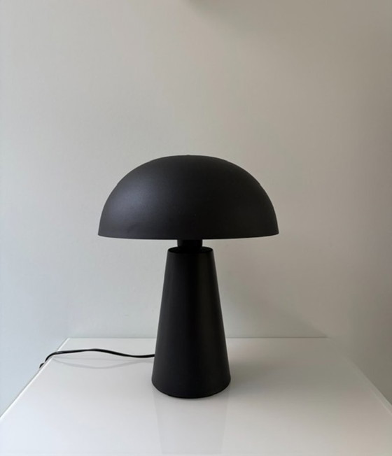 Moderne Tischlampe schwarz – Pilzlampe – mattes Aluminium – Tischlampen, Metal (photo 4 of 15)