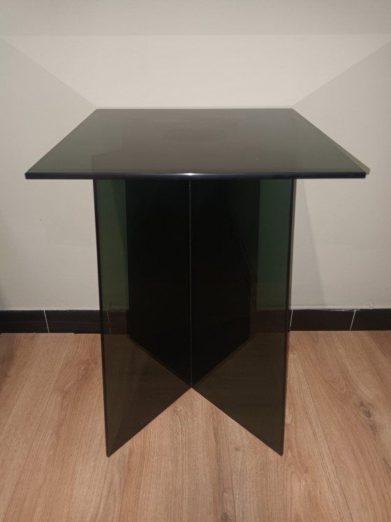 Image 1 of Table d'appoint en verre fumé