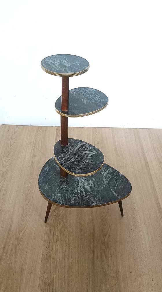 Image 1 of Tavolino portavasi anni Cinquanta con 4 ripiani