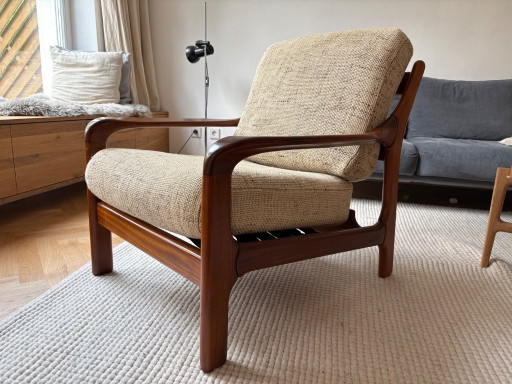 skandinavischer Vintage Sessel, Teak Holz