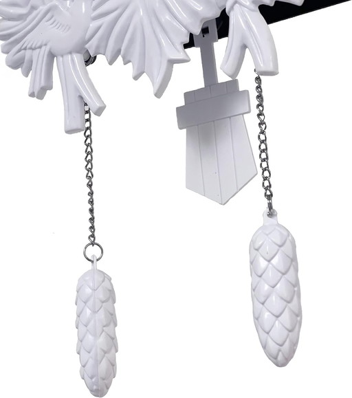 WALPLUS 20.2X37Cm White Vintage Cuckoo Clock With Cuckoo Call Simple Fashionable Antique Style Garland Clock Home Diy Decoration