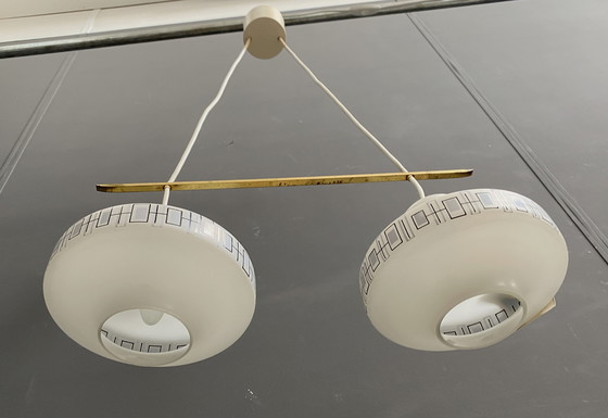Image 1 of Lampada a sospensione in vetro doppio anni '60