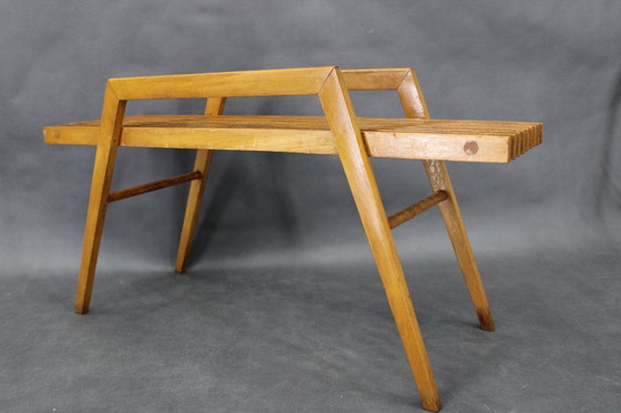 Image 1 of 1960er ULUV Blumenständer aus massiver Buche, Tschechoslowakei