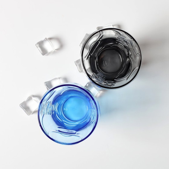 Image 1 of Set van 2 Coca-Cola glazen / Grijs en Blauw Luminarc voor McDonald's