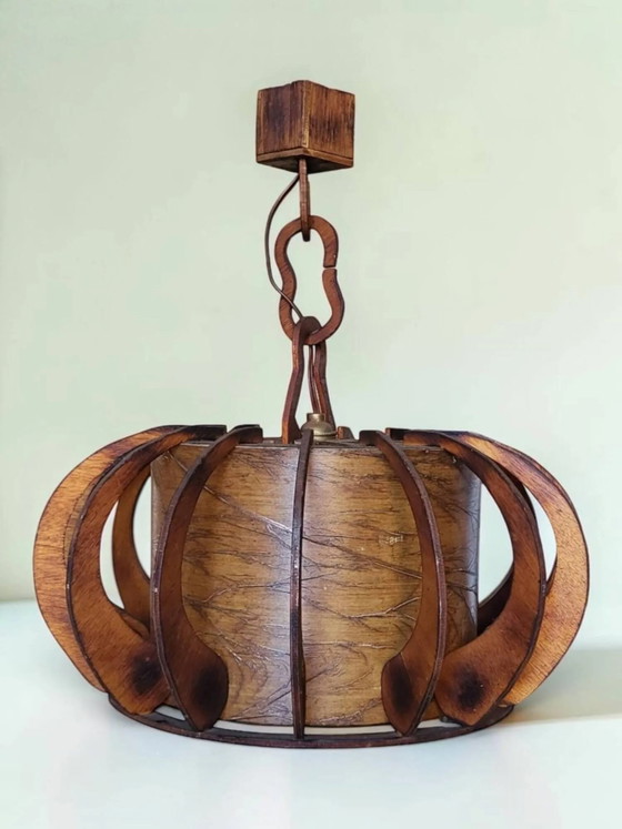 Lámpara Colgante Escandinava Años 70 – Lámparas colgantes, Wood, Organic Modern (photo 2 of 7)