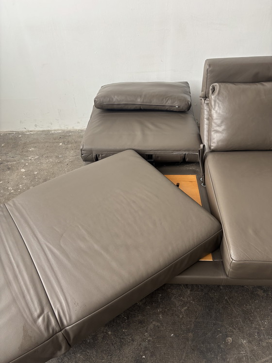 Image 1 of Franz Fertig designer sofa bed leather couch