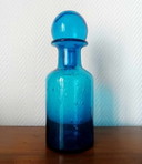 4x Flacons D'apothicaire en Verre Bleu Vintage