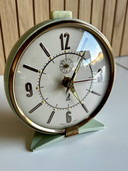 Vintage JAZ wekker mintgroen jaren 60 Frankrijk