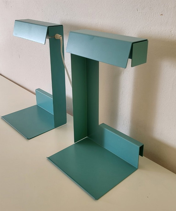 2000s Left or Right Tafel- of Wandlamp van Appelius/Slawinski, turquoise/lichtblauw – Konstatin Slawinski (photo 7 of 8)