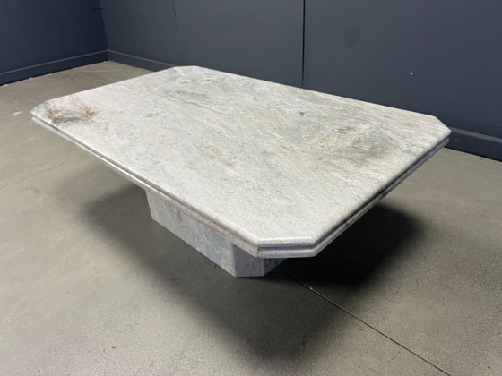 Image 1 of Vintage marmeren salontafel, jaren 70 - Italië