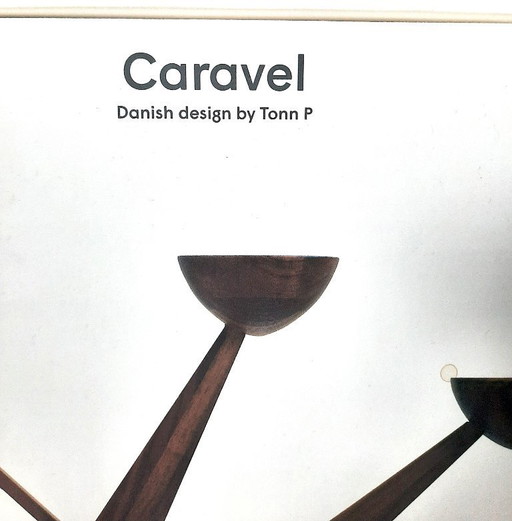 Spring Copenhagen walnut wood candlestick design by Tonn-P