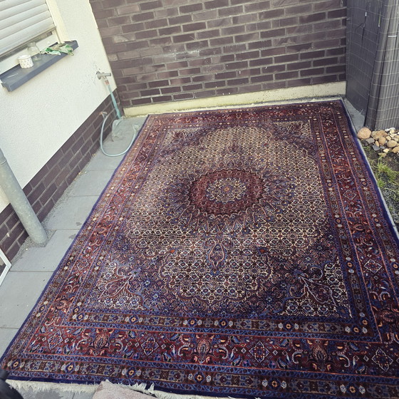 Image 1 of Antiek origineel Isfahan Perzisch oosters tapijt handgeknoopt 300x205cm TOP conditie zijde op nieuwe wol uniek