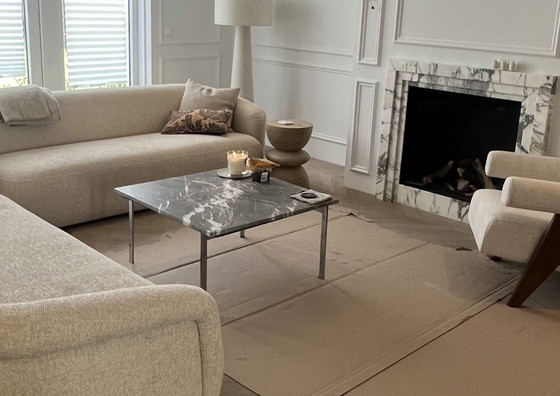 Image 1 of Vintage Marble Coffee Table With Chrome Legs