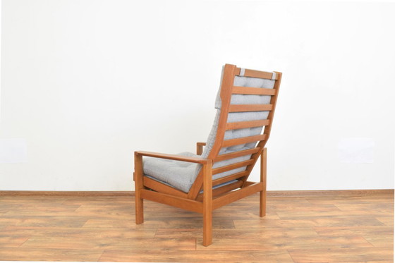 Image 1 of Fauteuil danois en chêne, style Mid-Century, conçu par Leif Alring pour Madsen & Schubell, années 1960.