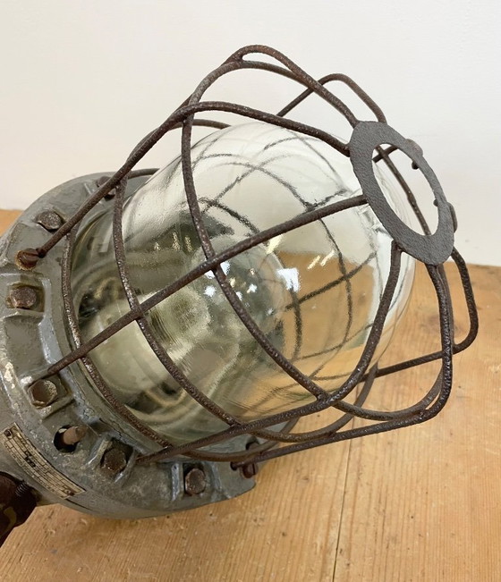 Image 1 of Dunkelgraue, explosionsgeschützte Industrielampe von Elektrosvit, 1960er Jahre