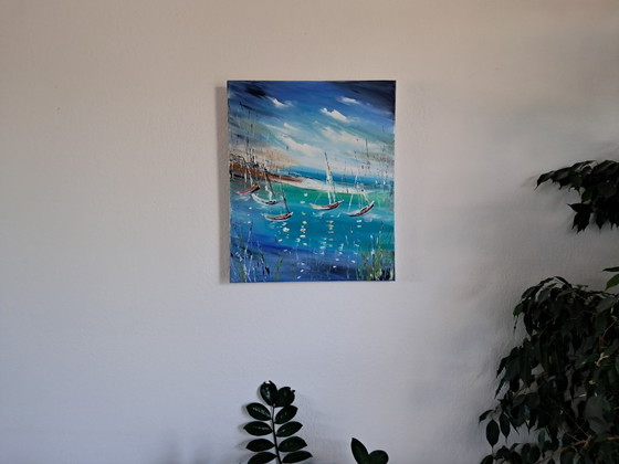 Image 1 of Evelina VINE - Abstracts Boats - Artist's painting