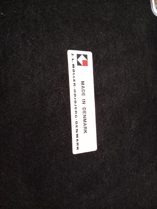 2x Teak Chair J. L. Moeller Upholstered Chair Møller 70s Danish Design Niels Otto Denmark