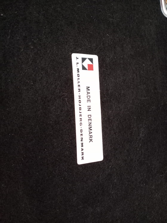 Image 1 of 2x Teak Chair J. L. Moeller Upholstered Chair Møller 70s Danish Design Niels Otto Denmark