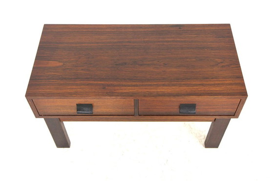 Rosewood, Glass and Wood Chest of Drawers, Sweden, 1960s, Leather, Scandinavian (photo 3 of 6)