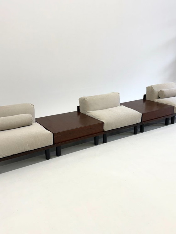 Image 1 of Italian modular sofa with coffee table set in Japandi Style