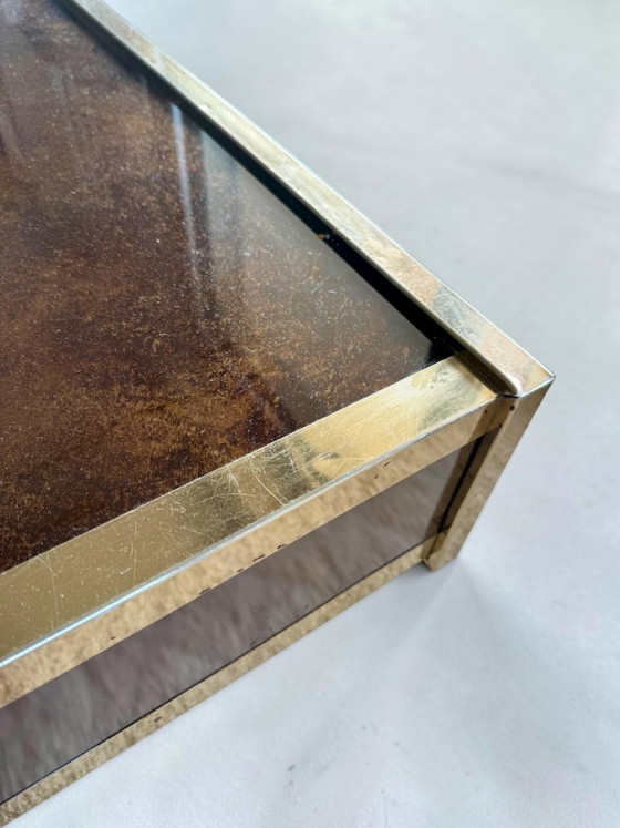 Image 1 of Table basse bar Maison Lancel, style Willy Rizzo