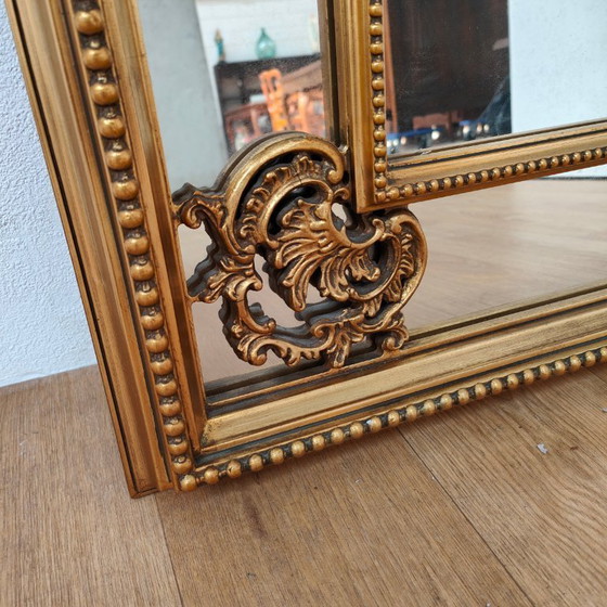 Image 1 of Vintage Goudkleurige Barok Rococo spiegel schouwspiegel