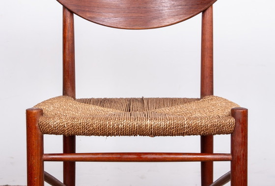 Image 1 of 6 sedie danesi in teak e alghe, modello 316 di Peter Hvidt e Orla Molgaard-Nielsen per Soborg Mobelfabrik.
