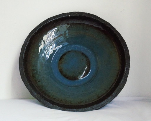 Cuenco grande de cerámica Wabi-Sabi Studio: gres texturizado artesanal (30 cm). Wabi-Sabi, Brutalista.