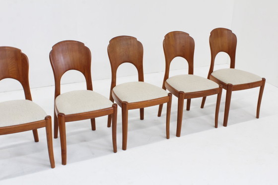 Image 1 of Set di 5 sedie da pranzo vintage in teak massello, anni '60