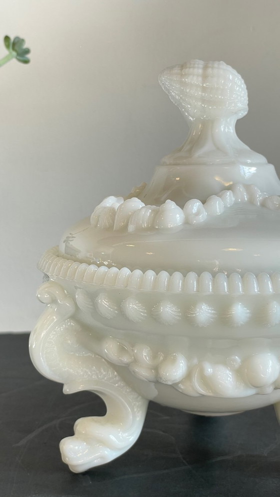Image 1 of Vintage opaline glass candy dish