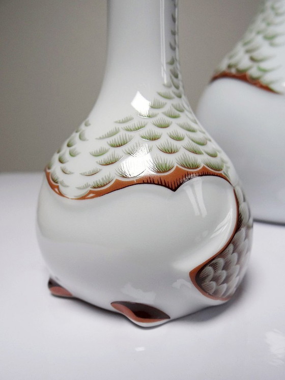 Image 1 of Vintage 80s Haviland Castel carafe and miniature bottle set, after Sandoz for Chabot