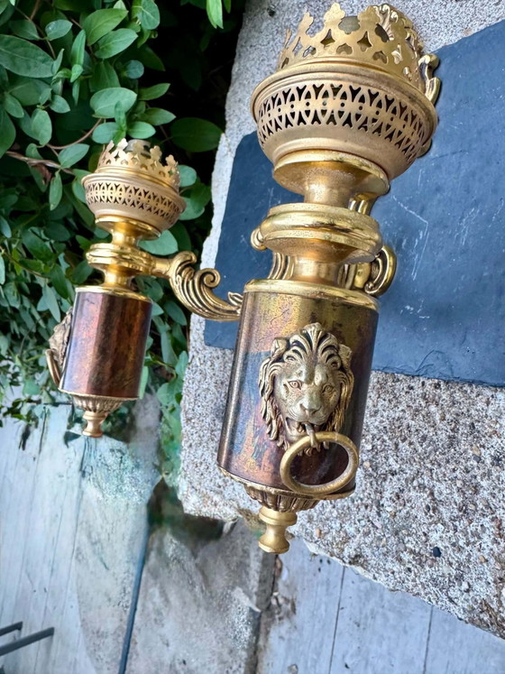 Aplique de Pared de Latón Estilo León Luis XV – Brass (photo 3 of 8)