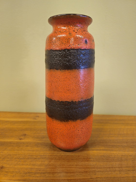 Image 1 of Vintage West Germany Vaas Vaasje Oranje Bruin