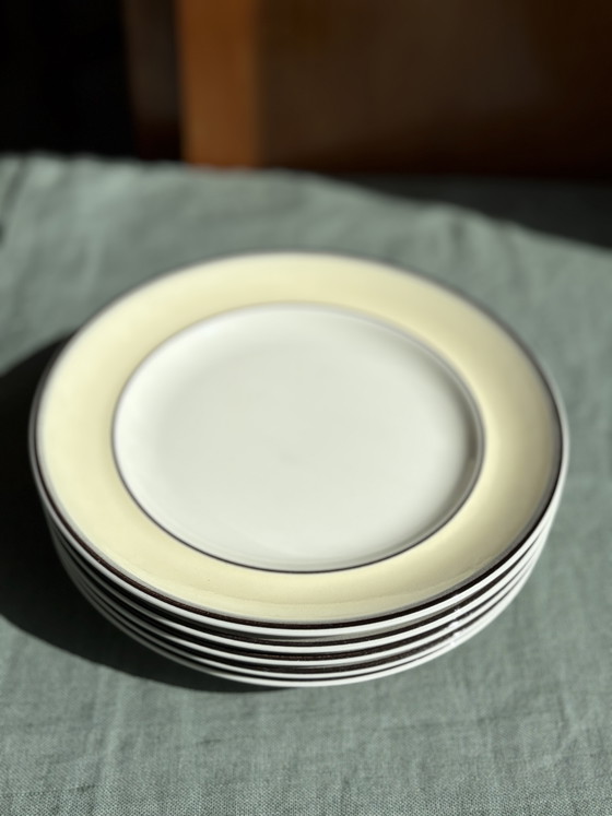 Set aus 5 Tellern Arabia Finland, aus der seltenen und beliebten Serie "Veranda". – Geschirr, Ceramic (photo 5 of 8)
