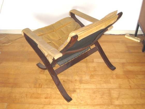 Flex Safari Folding Chair Westnofa Ingmar Relling 1960s – Wood, Leather (photo 6 of 12)