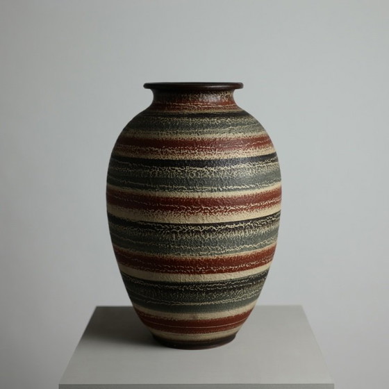 Large Handcrafted Ceramic Vase, Germany, 1956 – Possibly Westerwald / SAWA Circle (photo 3 of 8)