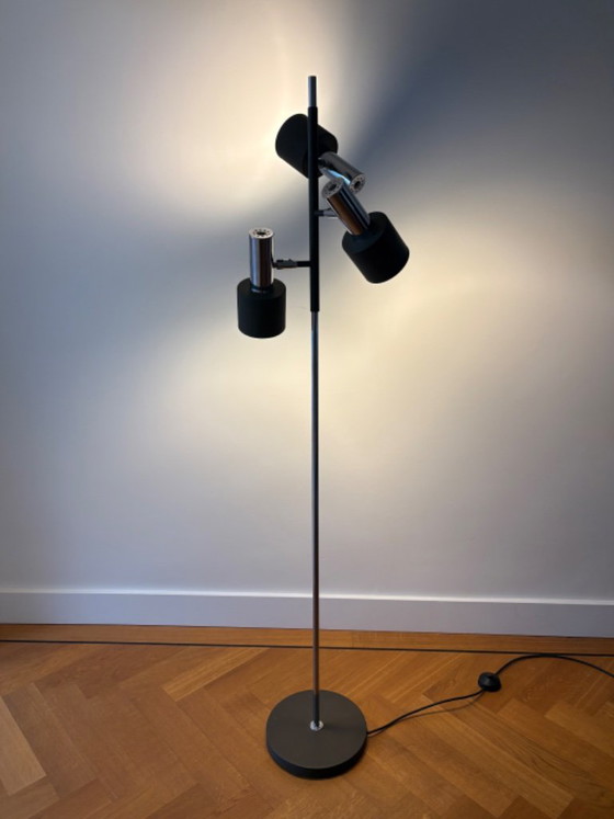 Lampada da terra retrò originale con tre faretti degli anni '70/'80, Lampade da terra, Metallo, Argentato (foto 11 di 18)