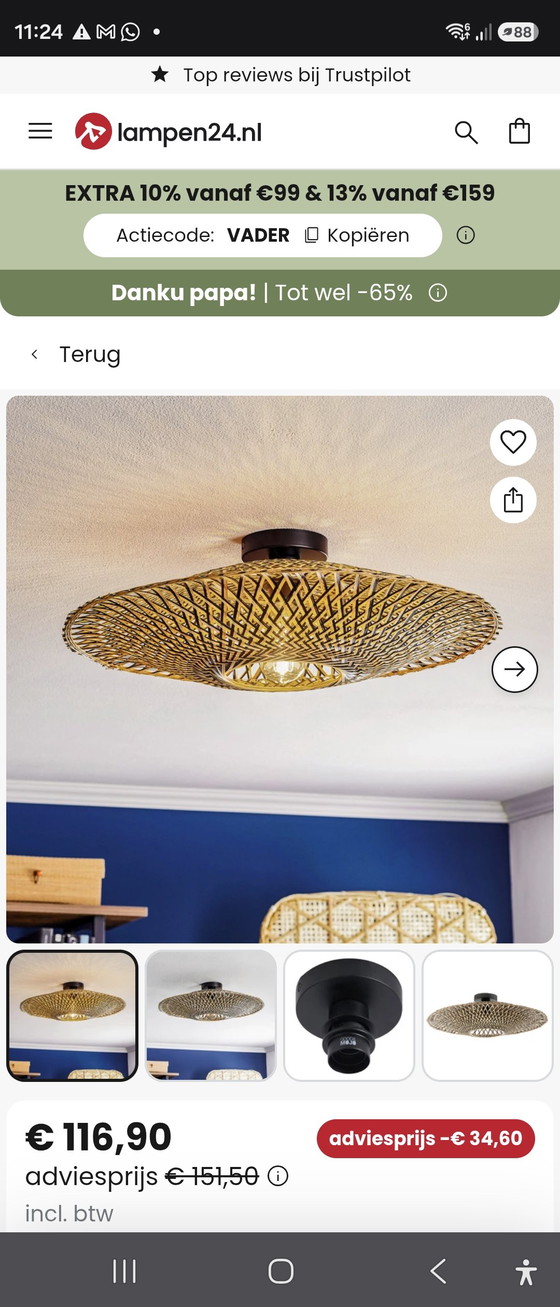 Image 1 of Good&Mojo ceiling lamp 60cm
