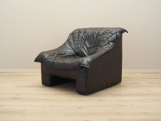 Image 1 of Leren fauteuil, Italiaans ontwerp, jaren 1960, Productie: Italië