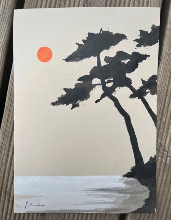 Image 1 of Conjunto de 2 bocetos de artista, 21x15cm