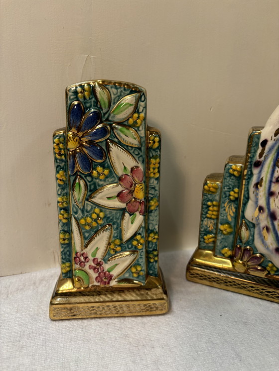 Image 1 of Mid-eeuws Belgisch Schoorsteen klokstel