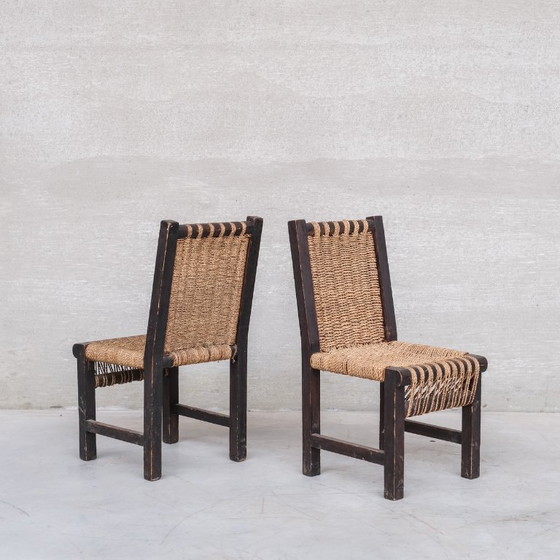 Image 1 of Set di sei sedie da pranzo francesi in stile Art Déco attribuite a Francis Jourdain