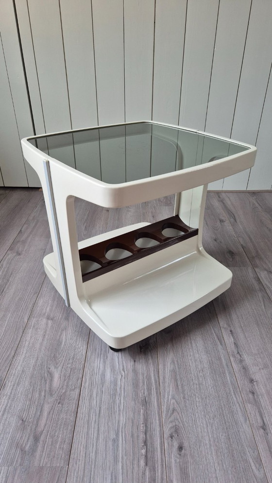 Image 1 of Vintage plastic space age bar cart trolley side table