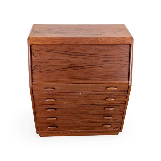 Original Dyrlund Midcentury Sekretär Kommode Teak Schminktisch, Kommoden, Holz, Braun (Foto 2 von 9)