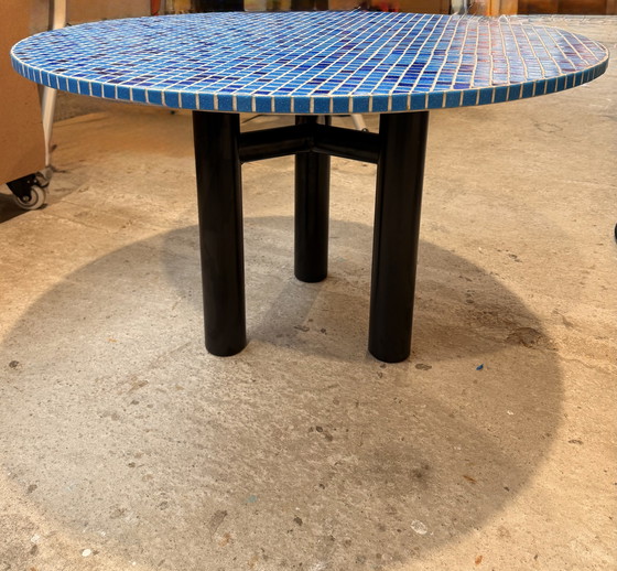 Image 1 of Table en céramique avec base en acier noir